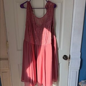 Torrid Pink Lace Wedding Dress